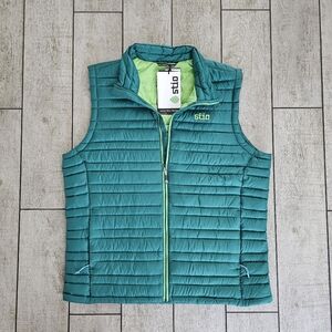 NWT STIO Pinion Down Vest Mens 800 Fill FP Packable Puffer HYPERDRY Hiking REI L